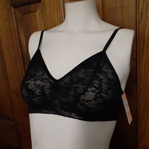 NWT Third Love Black Lace Bralette. Sz L